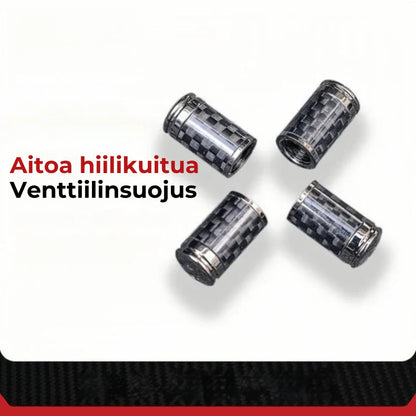 Hiilikuituiset venttiilikorkit renkaisiin