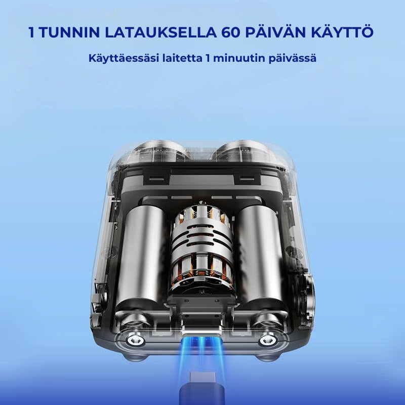 Kannettava kaksoisteräinen parranajokone