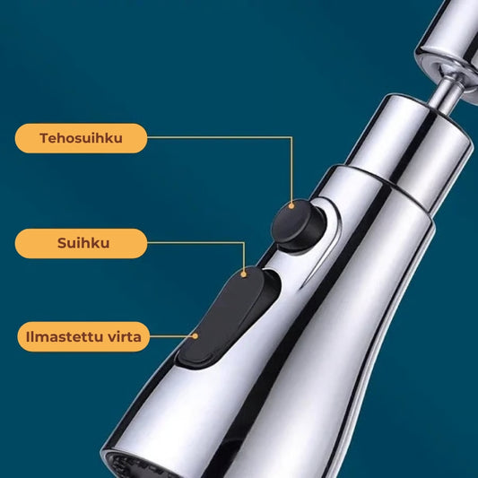 360° kääntyvä hanajatke keittiöön