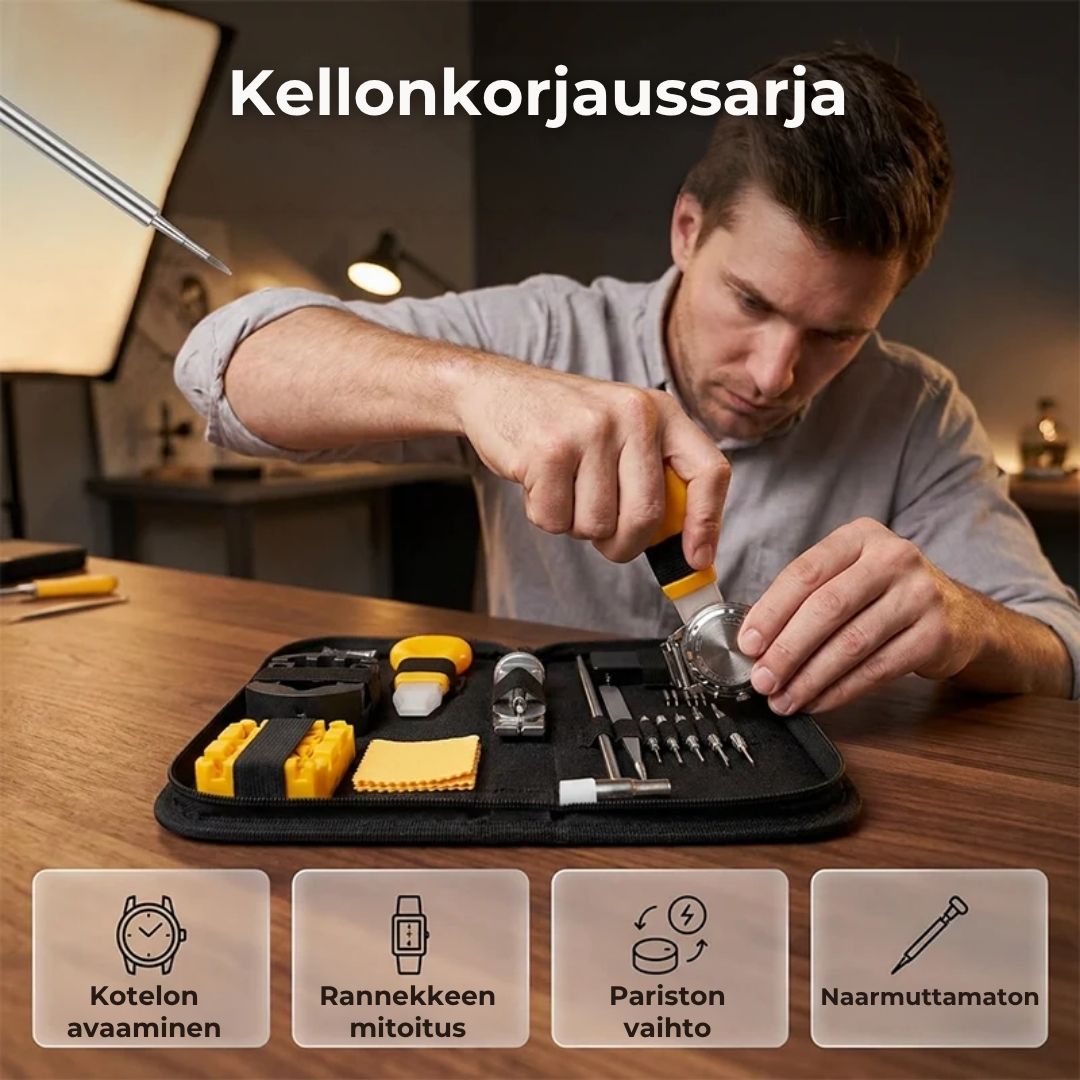 Täydellinen 72-osainen kellonkorjaussarja