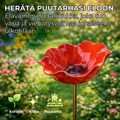 Käsintehty kukanmuotoinen lintuallas