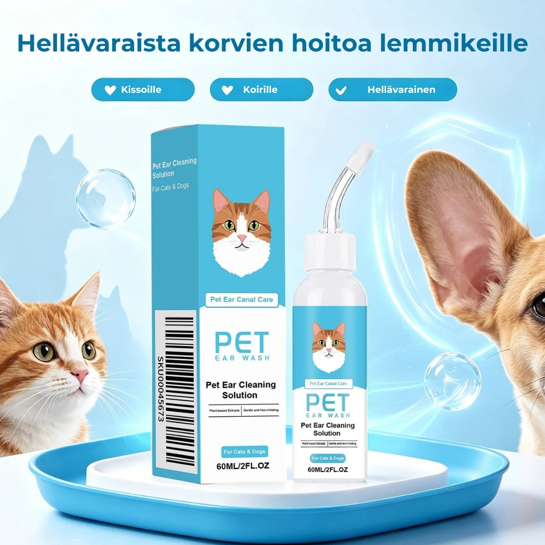 Korvanpuhdistustipat koirille ja kissoille – 60 ml