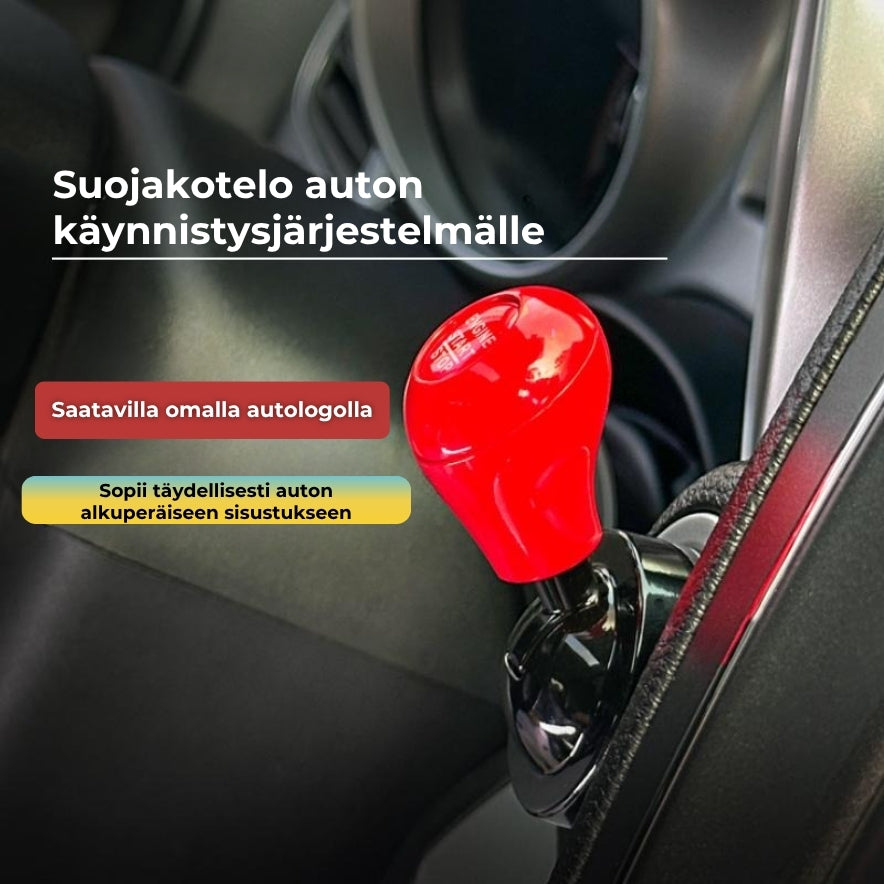Metallinen käynnistyspainikkeen suojus vipukytkimellä