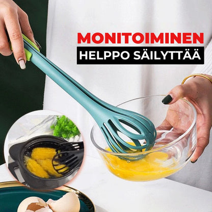 2-in-1 munavispilä & keittiöpihdit