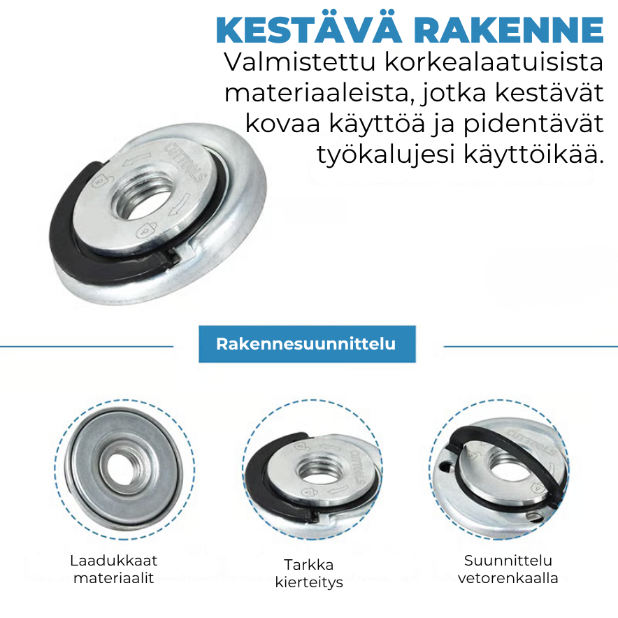 Laippamutteri kulmahiomakoneeseen