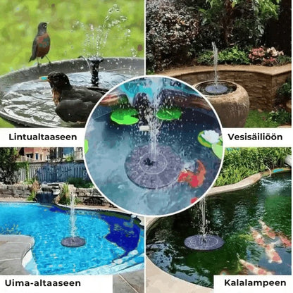 🐦️  Aurinkokäyttöinen suihkulähde puutarhaan