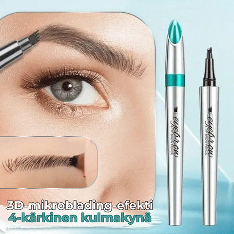 Vedenkestävä 4-kärkinen 3D-kulmakarvakynä – mikroblading-efekti