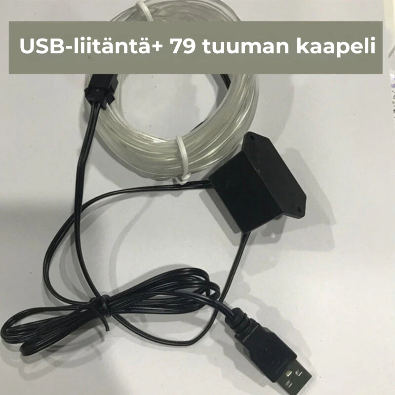 Auton RGB LED-tunnelmavalaistusnauhat