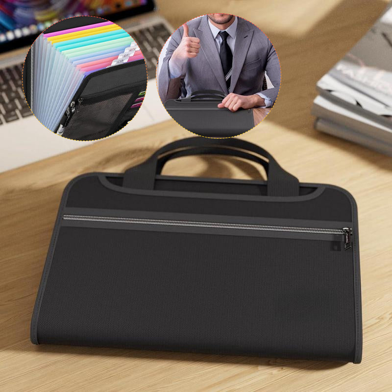 Suuri palonkestävä A4-asiakirjakansio kantokahvalla