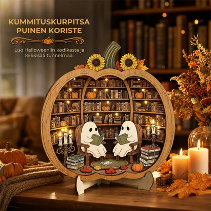 Puiset LED-kurpitsakoristeet Halloweeniin