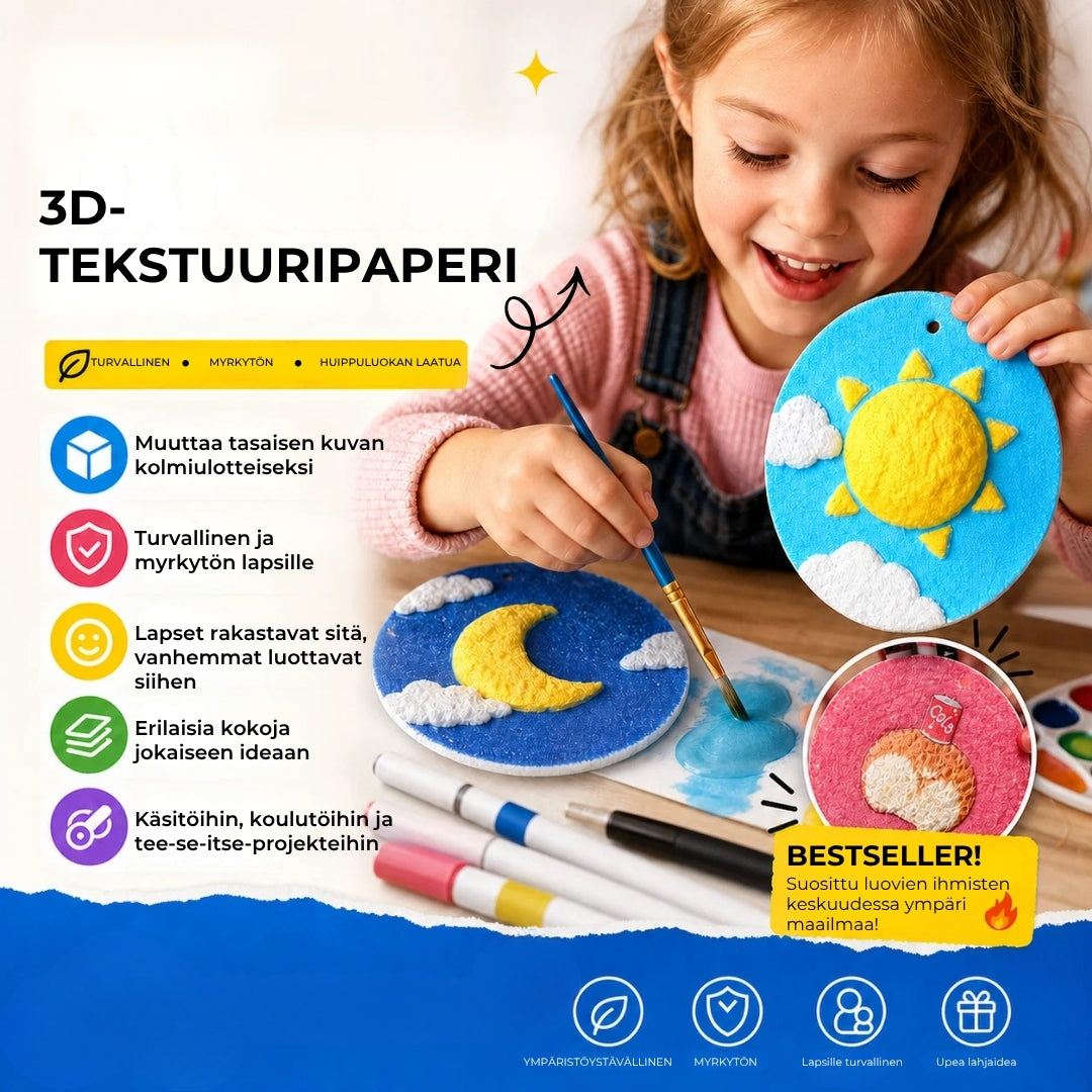 Maaginen 3D-maalauspaperi – 20 kpl