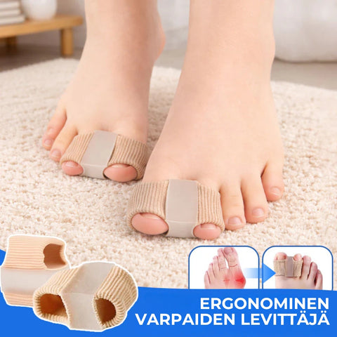 Ergonominen varpaiden levittäjä - 2 kappaletta