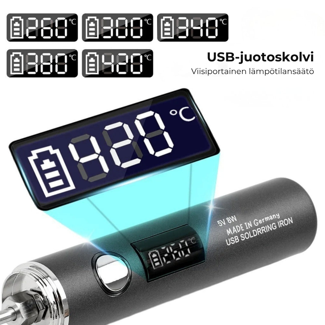 USB-ladattava juotoskolvi