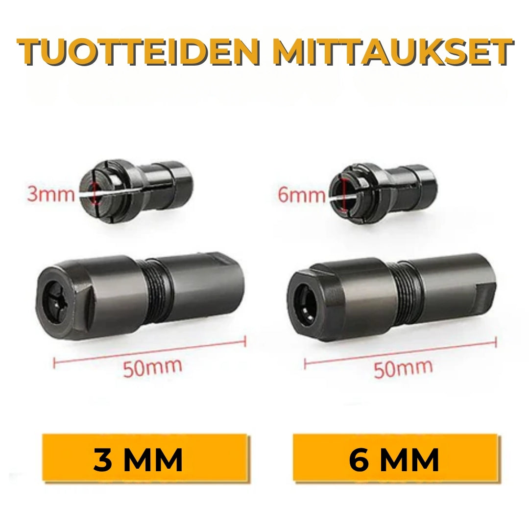 Kulmahiomakoneen sovitin suorahiomakoneeksi