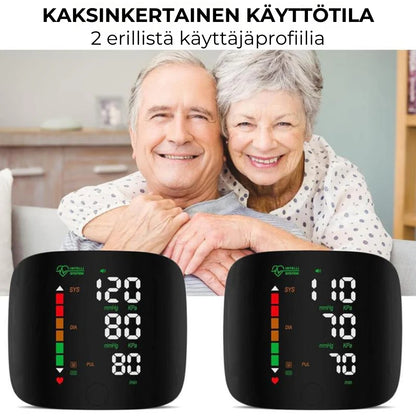 Ranneverenpainemittari – LED-kosketusnäyttö ja säädettävä istuvuus