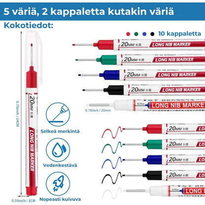 Pitkäkärkinen merkintätussi – ammattilaisen työkalu