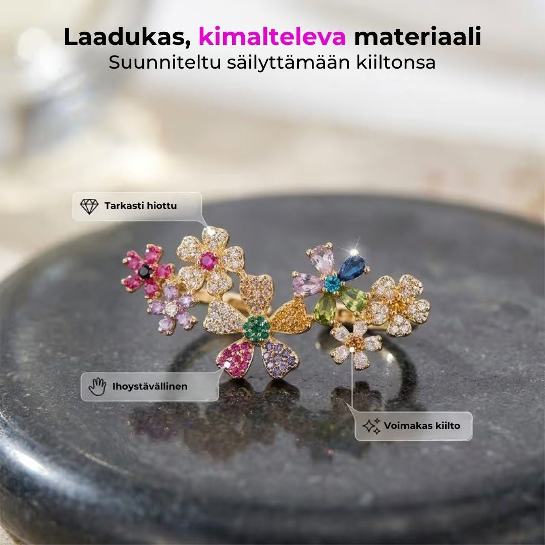 Värikkäät kukkakorvakorut – 2 kpl