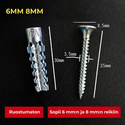 Ruostumattomat laajenevat kiinnitysankkurit – 50 kpl