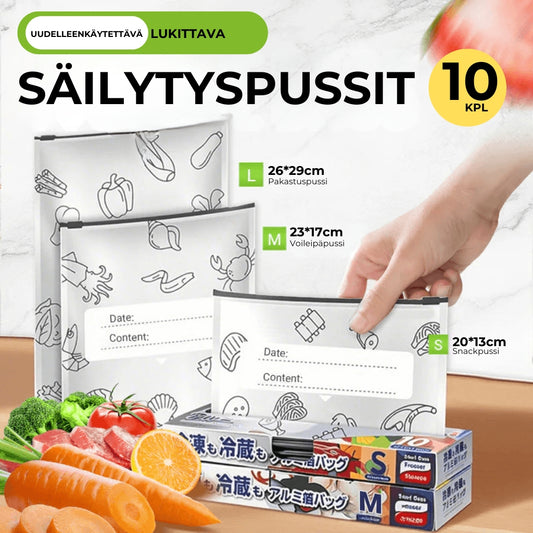 [30 kpl] Uudelleenkäytettävät alumiinifoliopussit