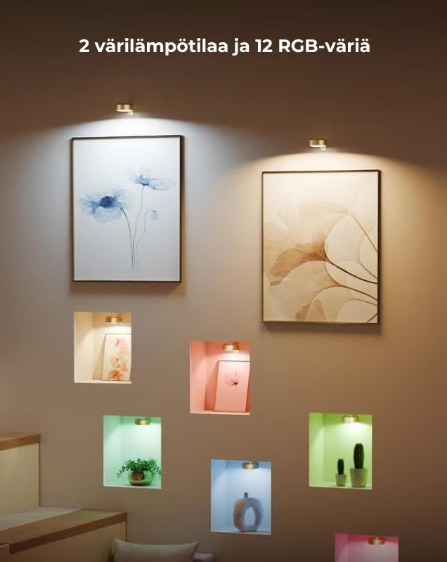 🖼️💡Magneettinen taidevalaisin – 13 valaistustilaa