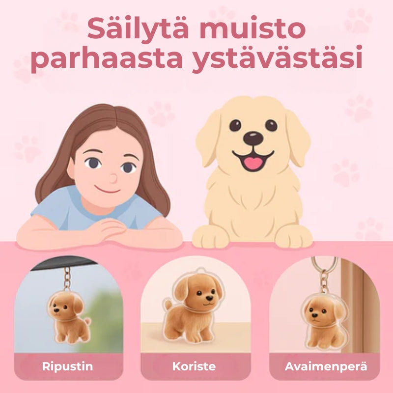 Snuzzle – Lemmikin karvat -avaimenperä
