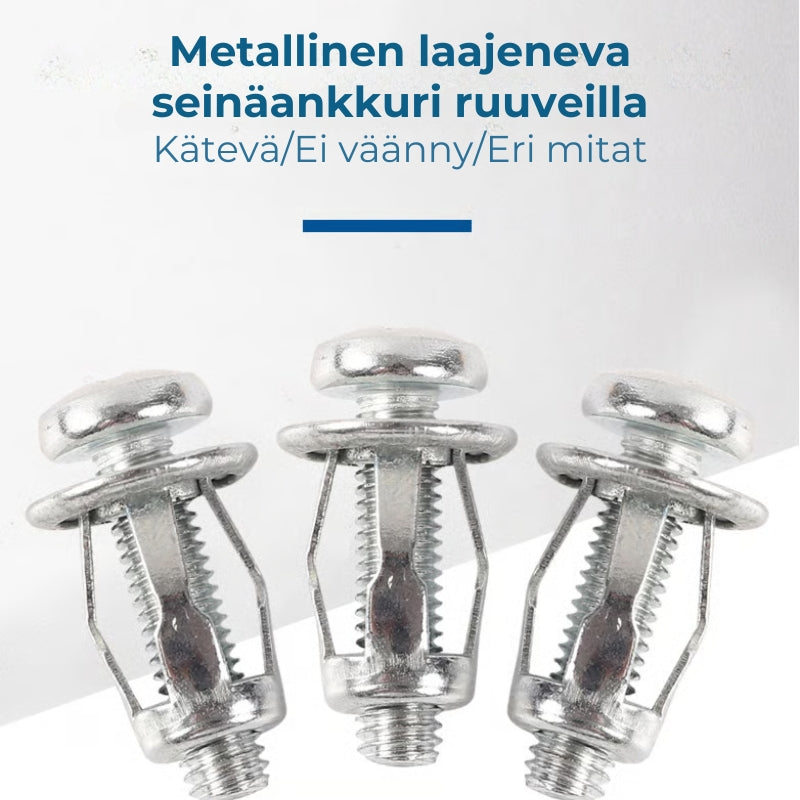 Metallinen laajeneva seinäankkuri ruuveilla 🚔 10 kpl