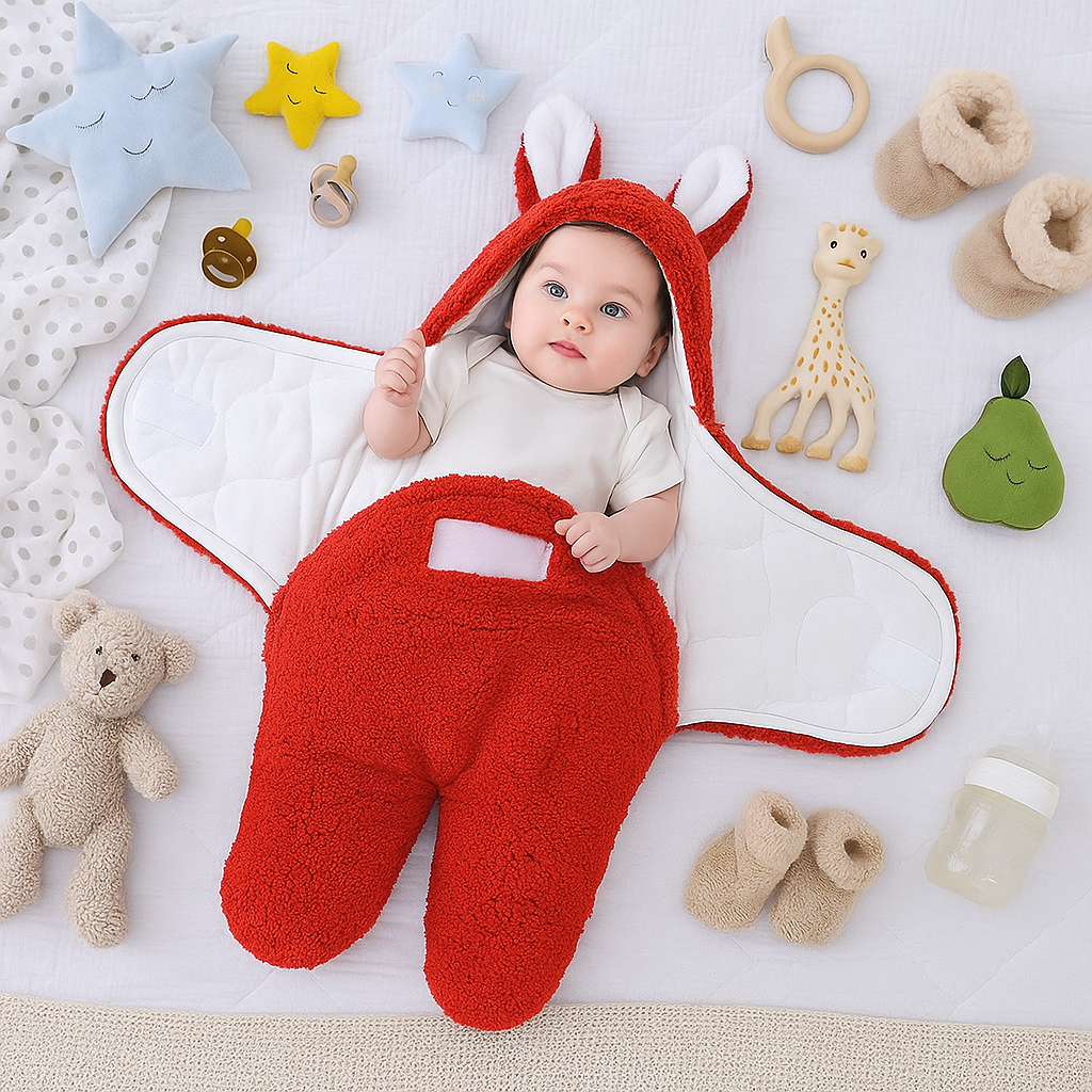 Vauvan peitto ja pyjama -setti suloisella karhukuvioinnilla