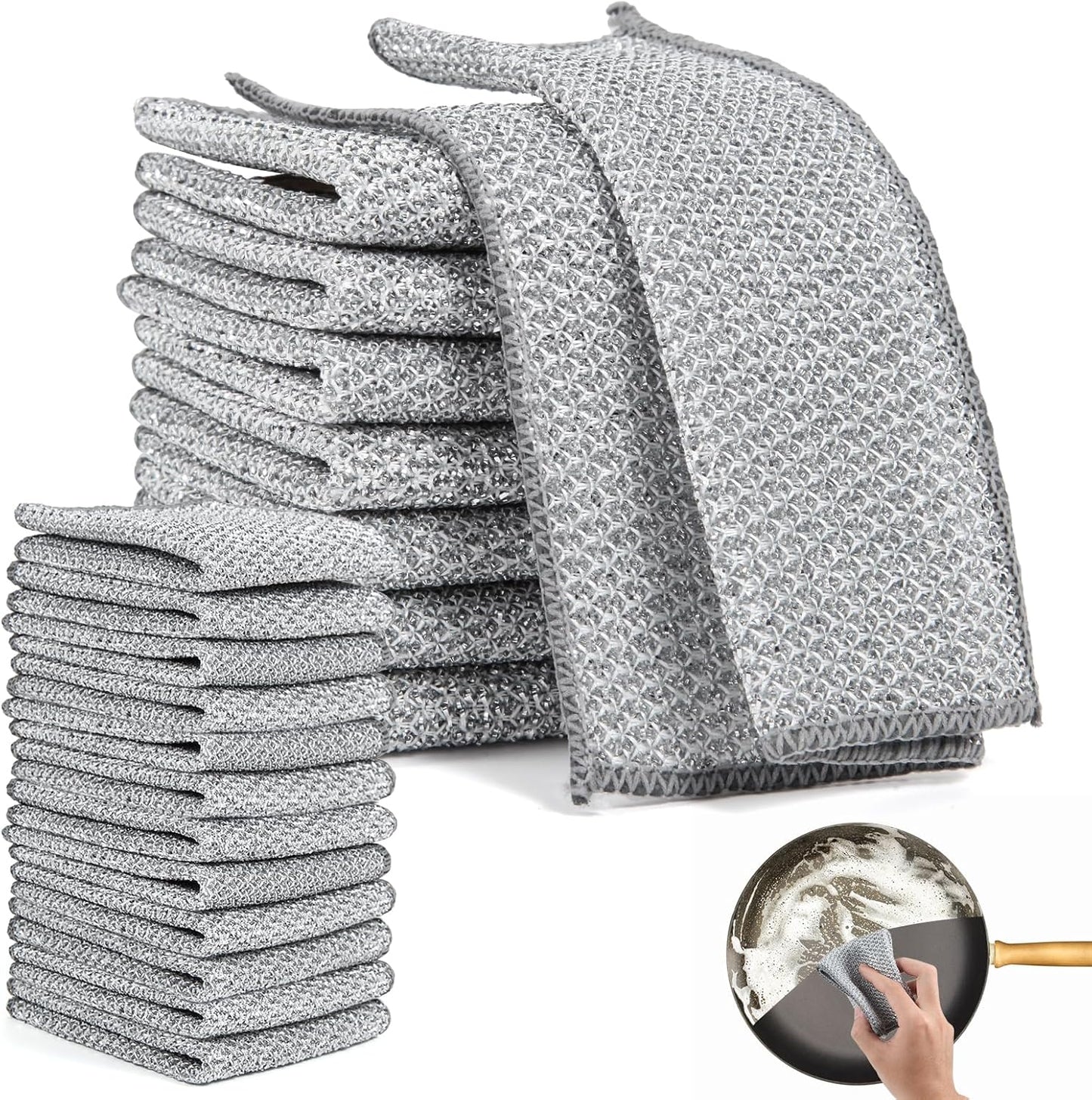 Uudelleenkäytettävät SilverMesh-hankausliinat (10 kpl)