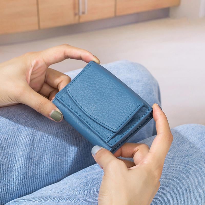 Käsintehty RFID-suojattu nahkalompakko