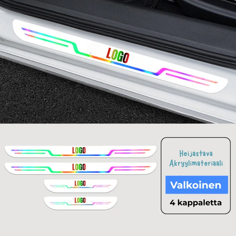 Akryyliset ovien kynnyslistat autoon (4 kpl sarja)