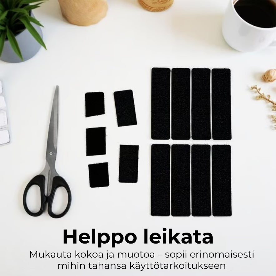 Kaksipuoliset tarranauhat – erittäin vahvat ja uudelleenkäytettävät (40 kpl / 20 paria)