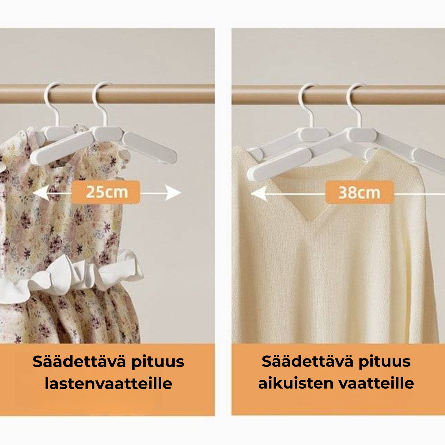 Teleskooppinen, ulosvedettävä kuivausteline