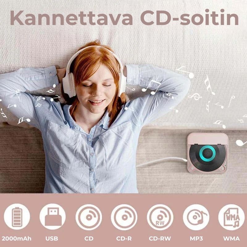 Kannettava Bluetooth-CD-soitin