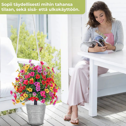 Värikäs tekokukkakoriste