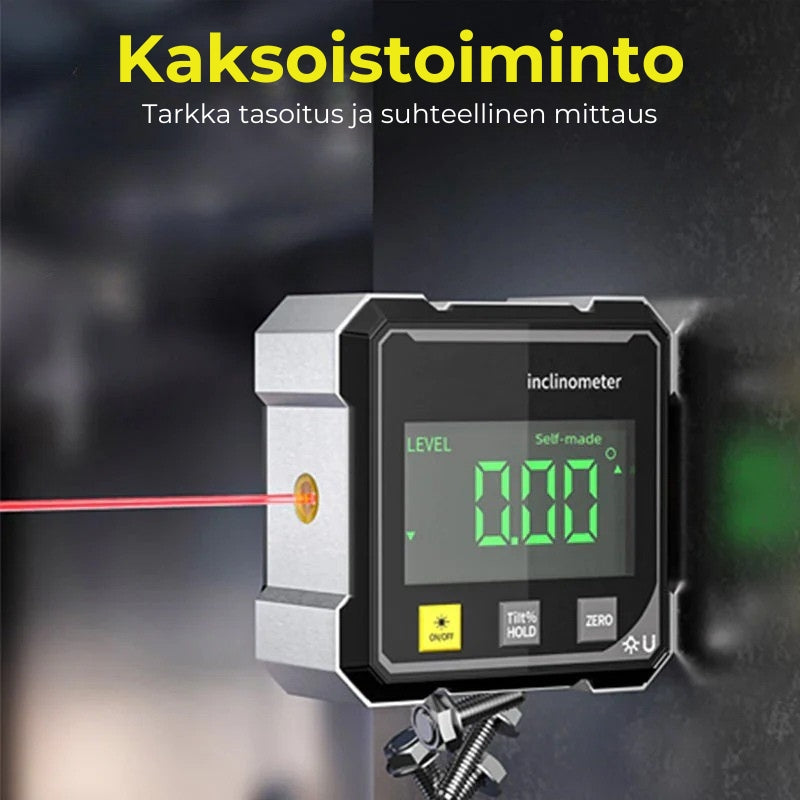 🔥 4-sivuinen magneettinen digitaalinen kulmamittari laserilla