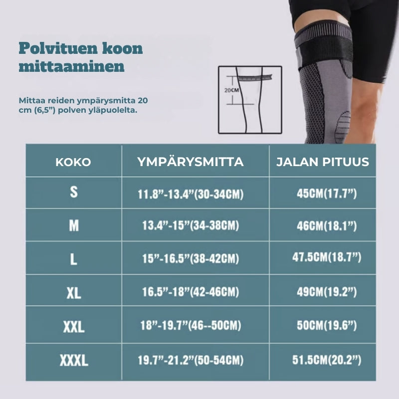 Pitkä kompressiopolvisukka