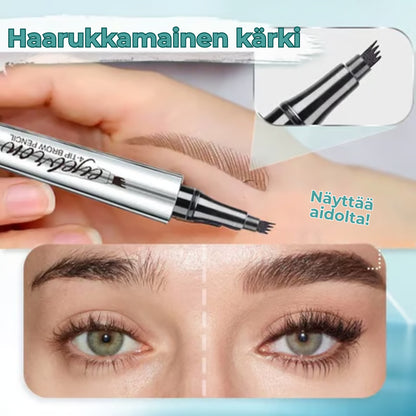 Vedenkestävä 4-kärkinen 3D-kulmakarvakynä – mikroblading-efekti