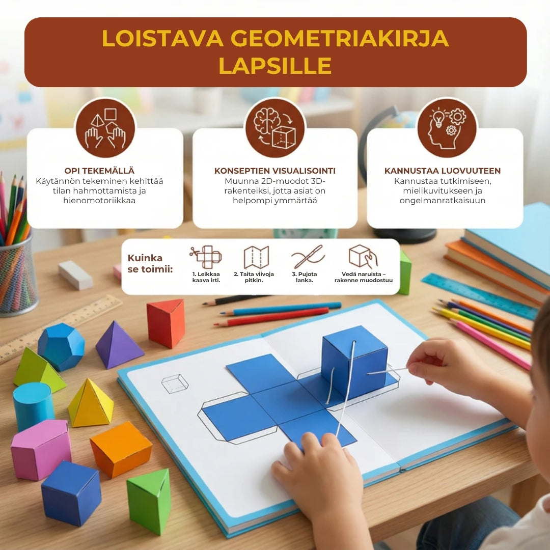 3D Geometriakirja lapsille