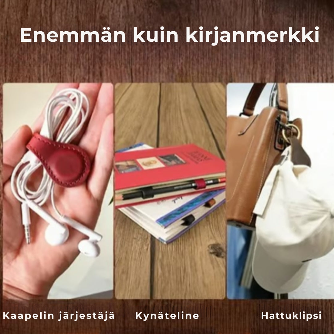 Magneettiset kirjanmerkit nahasta