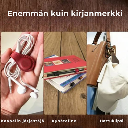 Magneettiset kirjanmerkit nahasta