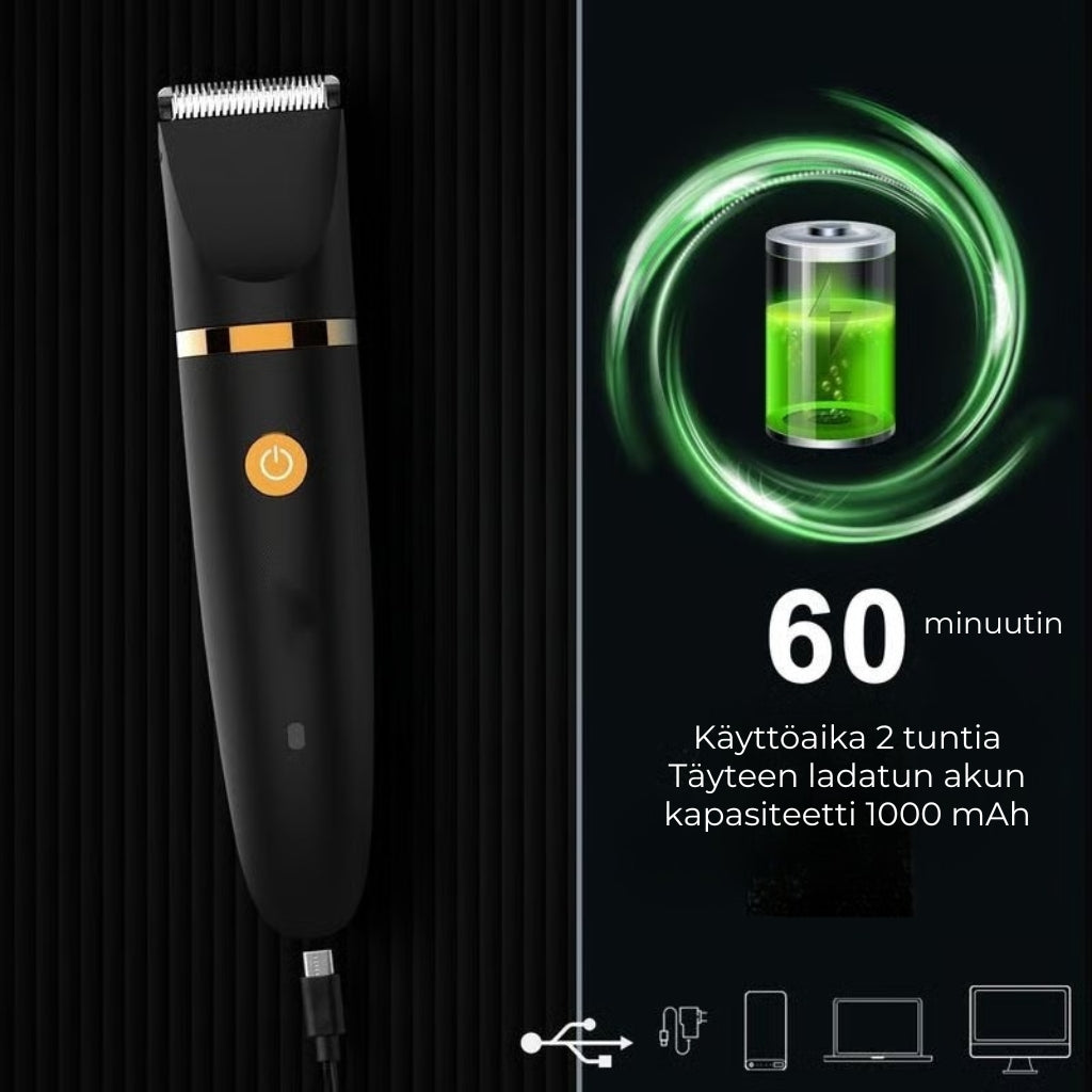 3-in-1 sähköinen vartalotrimmeri miehille