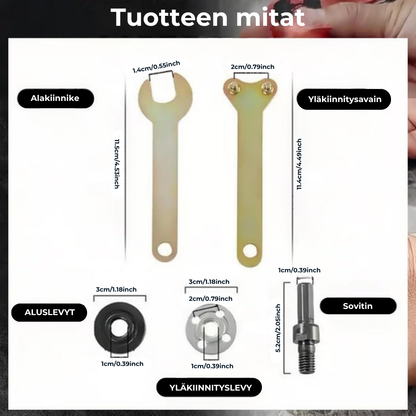 Sovitinsarja – muuta porakone hiomakoneeksi