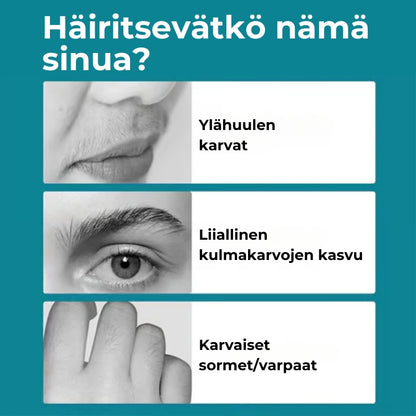 Viilentävä karvanpoistoaine kasvoille