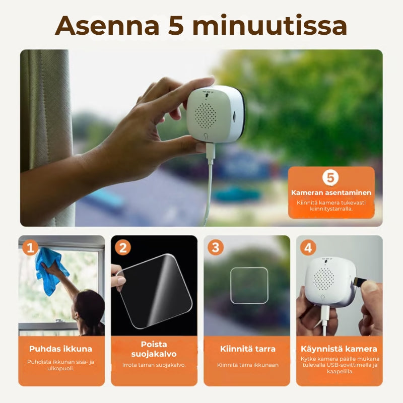 Kristallinkirkas HD-turvakamera