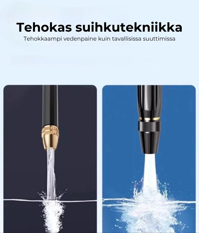 Painepesurilisäosa puutarhaletkuun