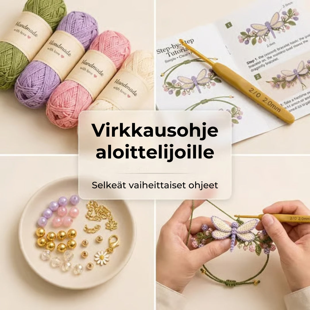 DIY-rannekorujen virkkaussetti