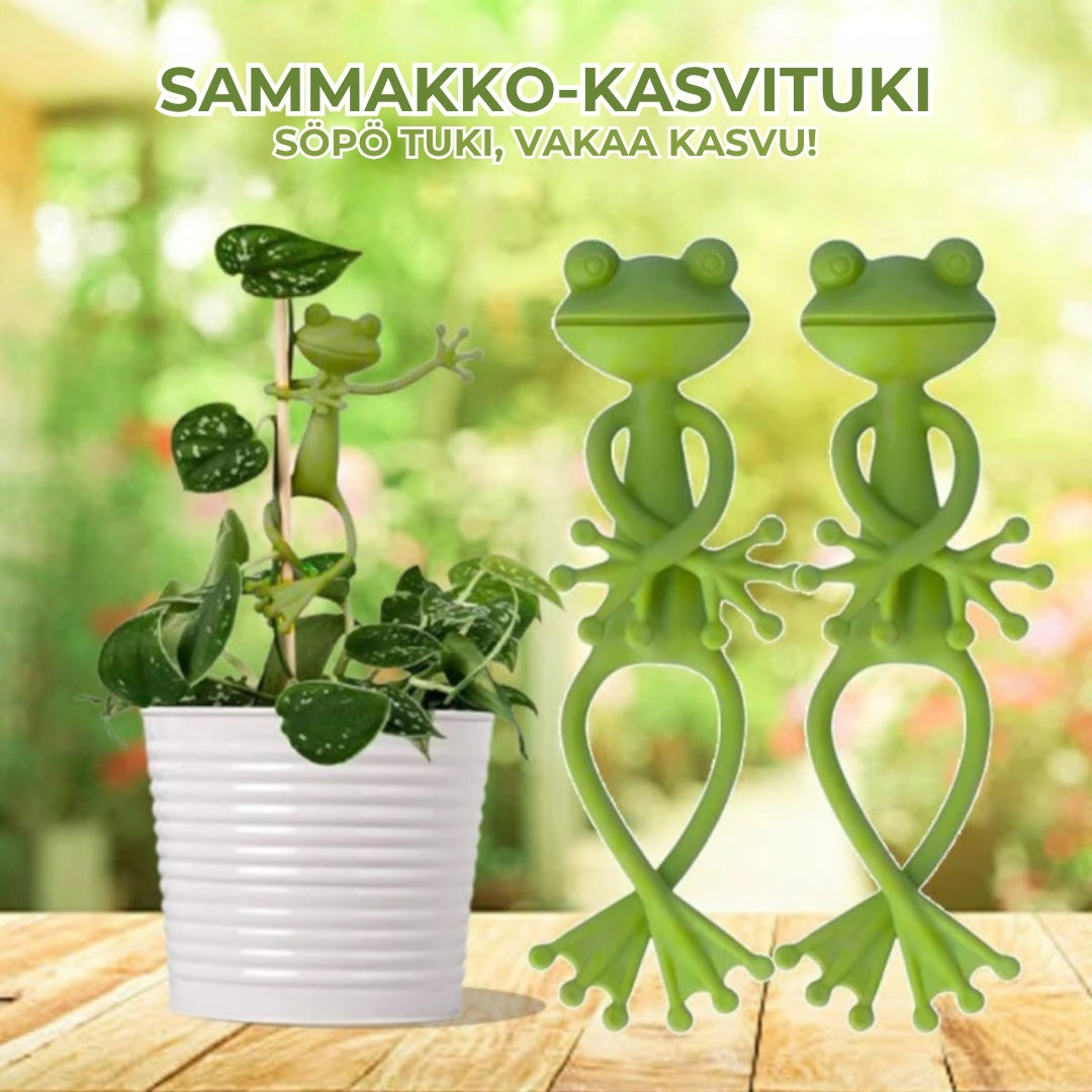 Söpö sammakonmuotoinen kasvituki (5 kpl)