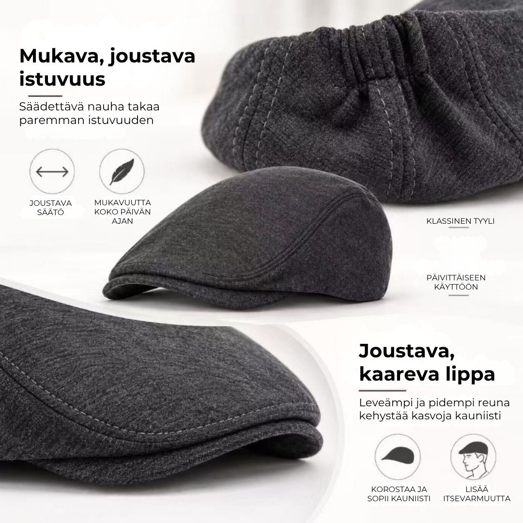 Klassinen litteä lippalakki