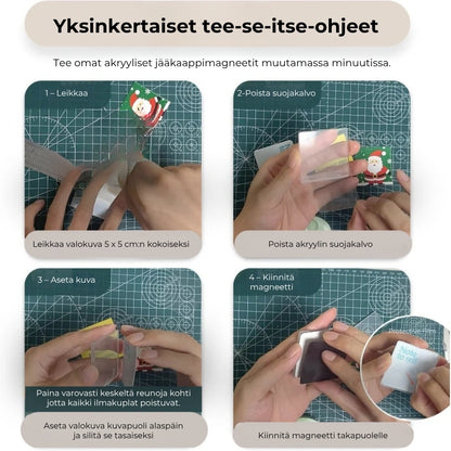 Tee-se-itse-magneettisarja valokuville ja piirustuksille (20 kpl)