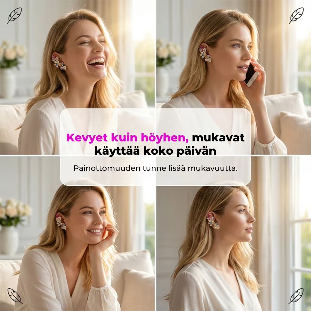 Värikkäät kukkakorvakorut – 2 kpl